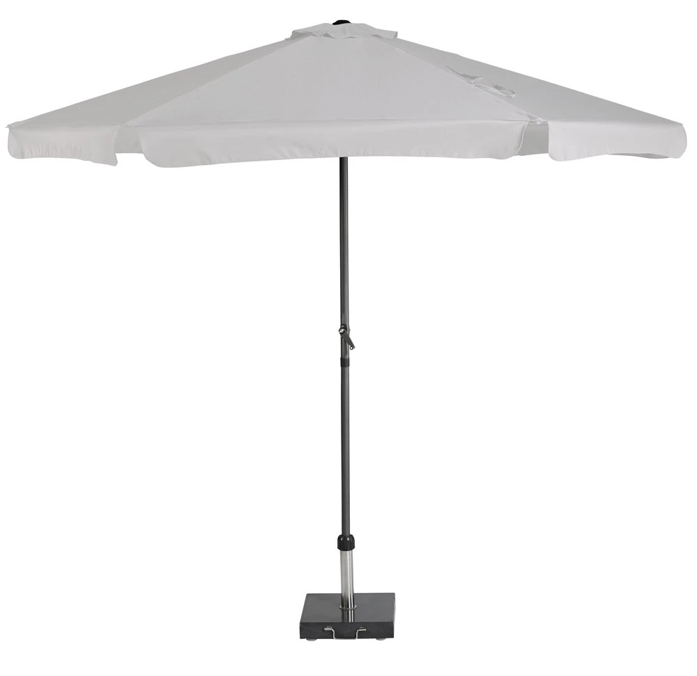 Platinum Middenstokparasol Antigua Volant Ø 300 Cm Lichtgrijs