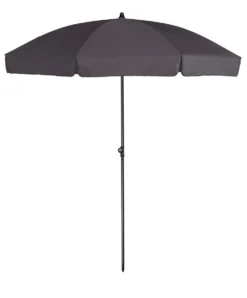 Platinum Middenstokparasol Aruba Volant Ø 200 Cm Antraciet