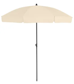 Platinum Middenstokparasol Aruba Volant Ø 200 Cm Ecru