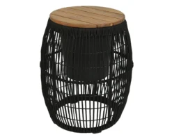 Seville Bijzet Tuintafel Zwart - Ø 40 X H 49 Cm