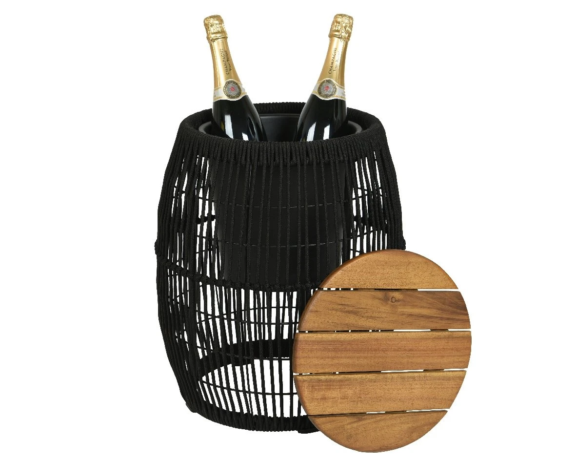 Seville Bijzet Tuintafel Zwart - Ø 40 X H 49 Cm - Afbeelding 4