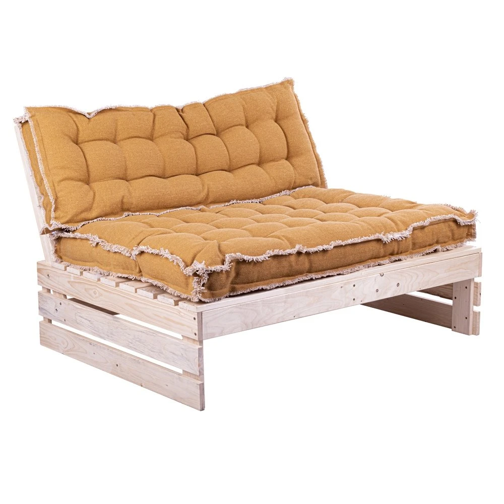 Palletkussen RAFFELED Beige - 120 X 80 X 8 Cm - Afbeelding 3